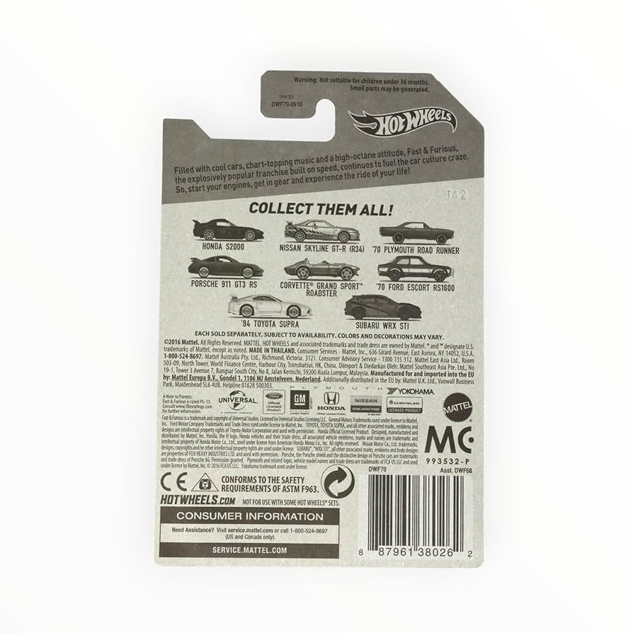 【エラー品】Hotwheels6FAST&FURIOUS Honda S2000 エラー品】Hotwheels6FAST&FURIOUS Honda S2000